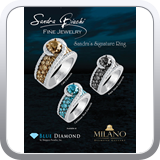 Full page ad for Milano Diamond Gallery and Blue Diamond in Alaska.